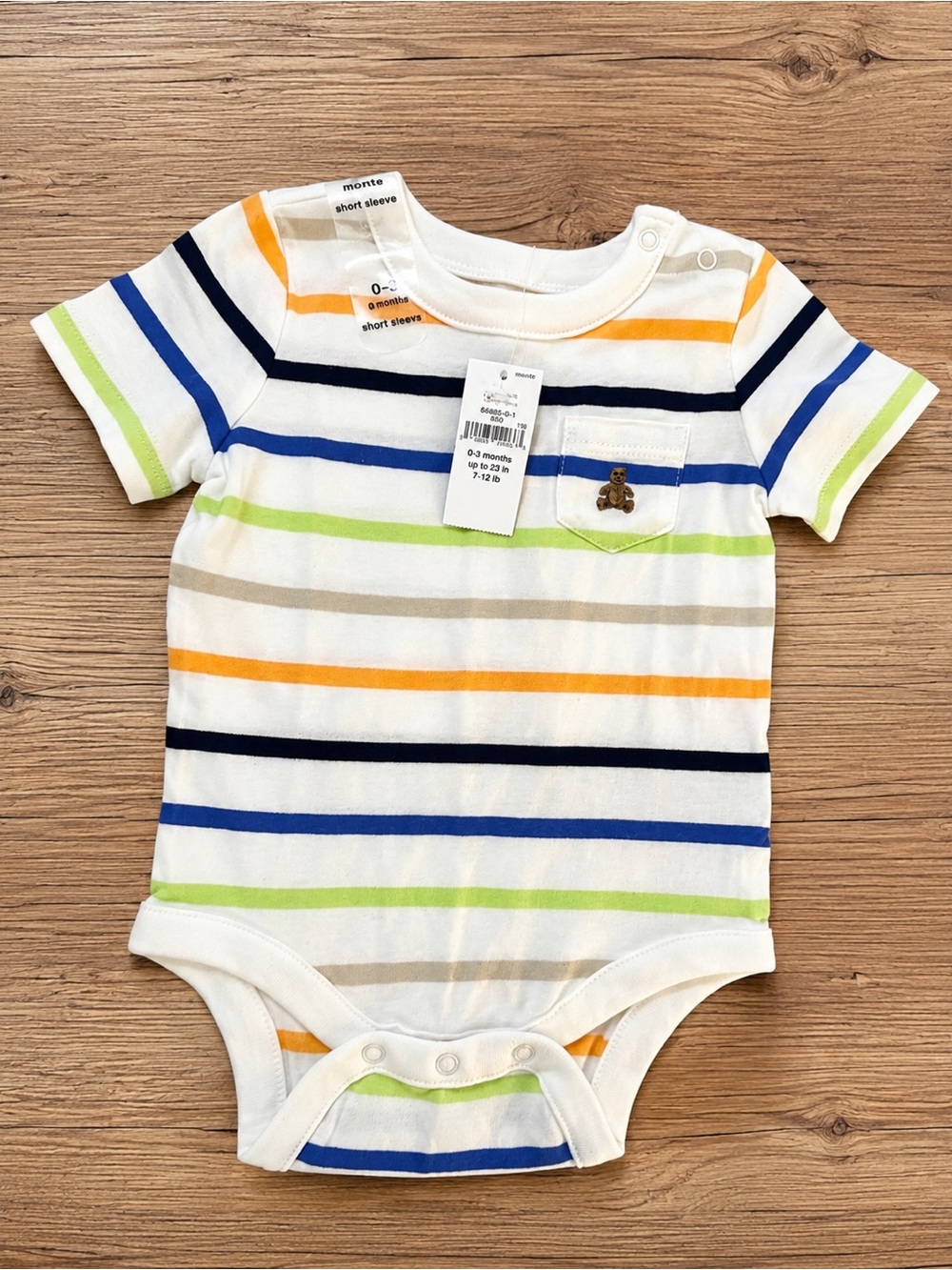 Baby GAP Brannan’s Favorites Organic Cotton Striped Onesie 0-3 Months NWT